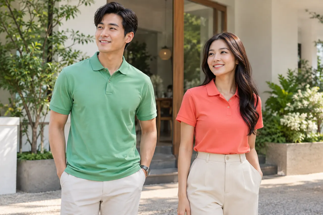 Màu áo nhân viên trong ánh sáng tự nhiên