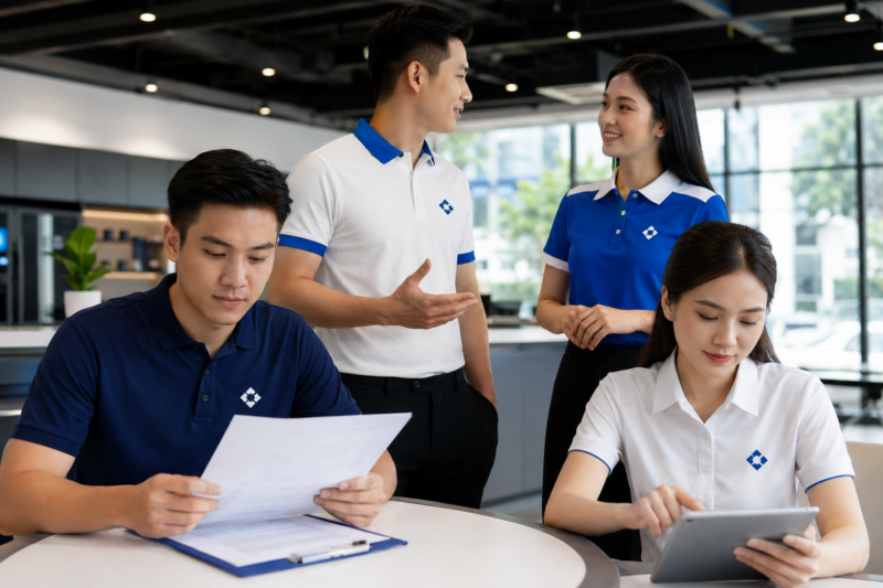 Mẫu áo polo đồng phục công ty