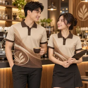 Mẫu áo polo in chuyển nhiệt Premium Cafe nâu be - ảnh đại diện