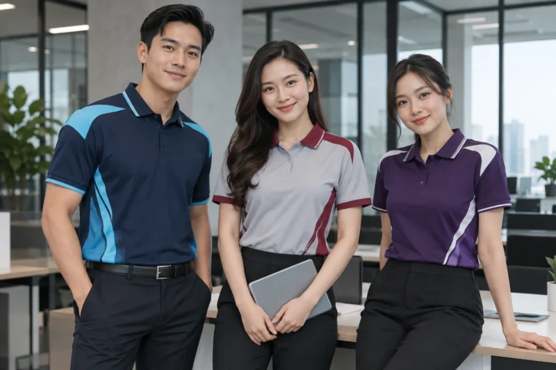 Mẫu áo polo in chuyển nhiệt cho doanh nghiệp