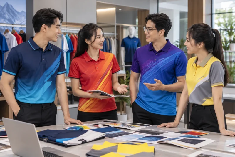 Mẫu áo polo in chuyển nhiệt đẹp