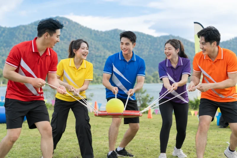 Mẫu áo polo team building in chuyển nhiệt