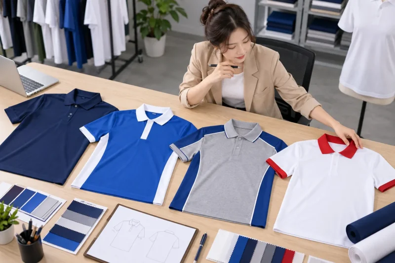 Mẫu áo thun đồng phục phối màu nổi bật