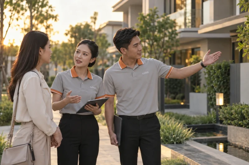 Mẫu đồng phục bất động sản theo nhận diện dự án