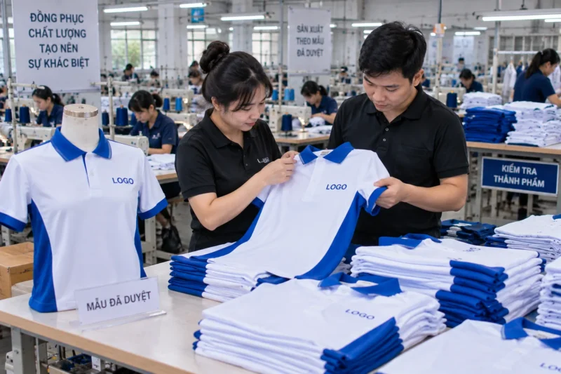 Mẫu đồng phục đã duyệt làm căn cứ sản xuất