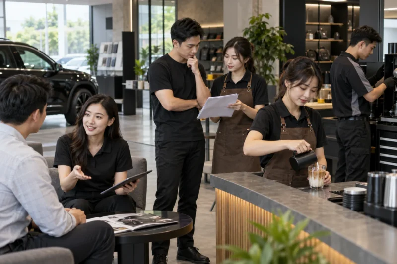 Mẫu đồng phục màu đen đẹp theo từng ngành nghề