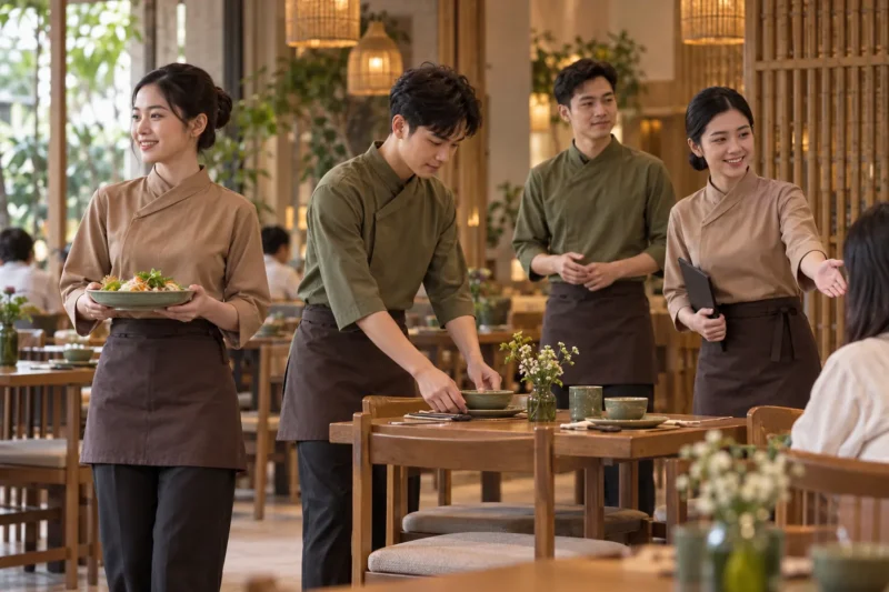 Mẫu đồng phục nhà hàng Việt Nam hiện đại