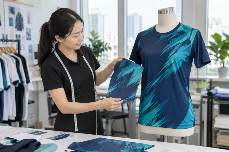 Mẫu in chuyển nhiệt và áo mẫu hoàn thiện