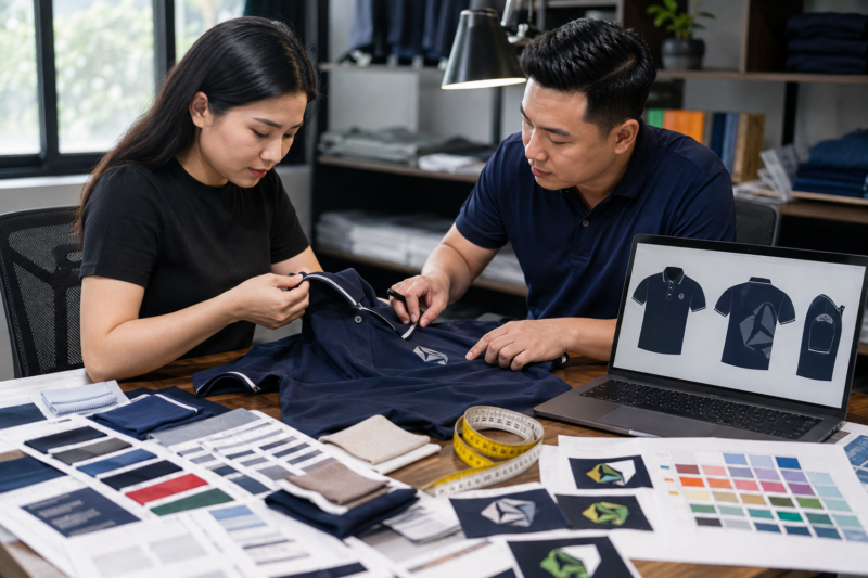 May áo polo đồng phục