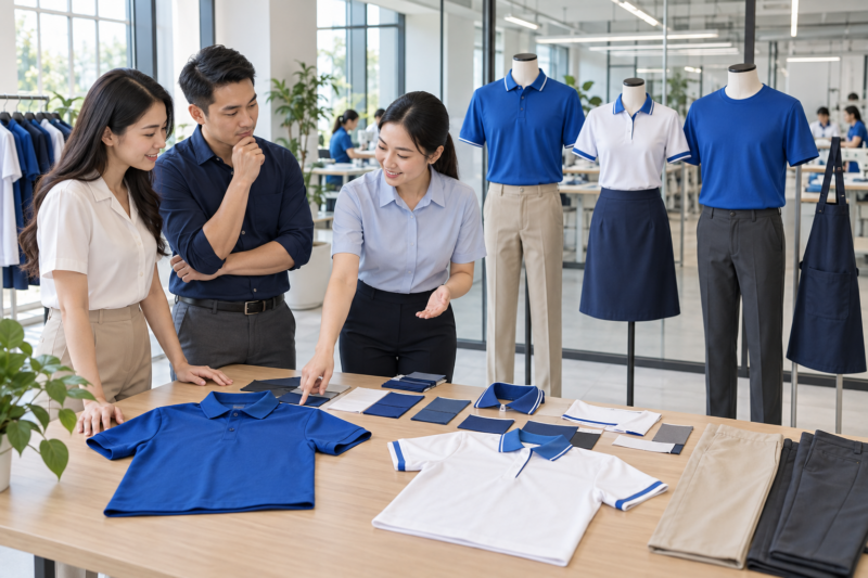 May bộ đồng phục công ty mùa hè