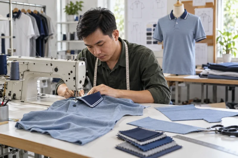 May mẫu áo đồng phục trước sản xuất