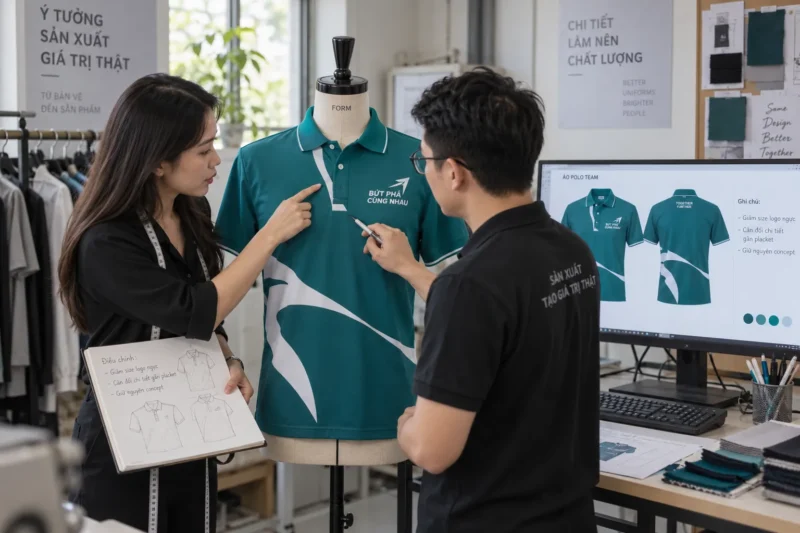 Mockup đẹp nhưng áo in chuyển nhiệt cần điều chỉnh