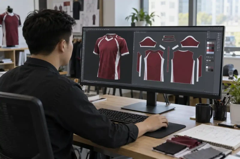 Mockup và thiết kế theo rập áo in chuyển nhiệt
