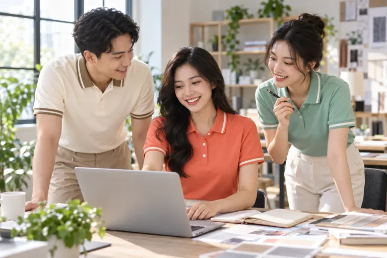 Nẹp cúc áo polo đồng phục: chi tiết nhỏ khiến cả mẫu áo khác hẳn