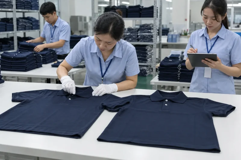 Nghiệm thu lô đồng phục đặt bổ sung với áo mẫu cũ
