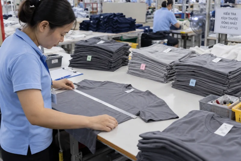 Nghiệm thu size áo trên nhiều sản phẩm cùng đơn hàng