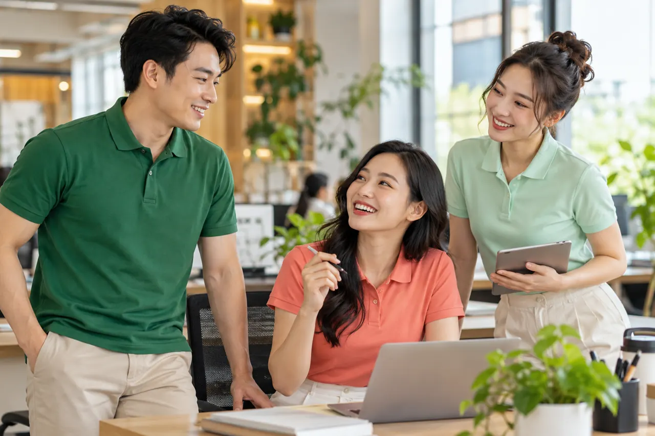 Người mặc áo polo ở nhiều dáng người