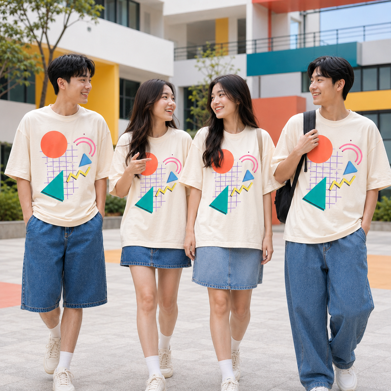 Nhóm mặc Áo lớp retro Nhóm mặc Áo lớp retro