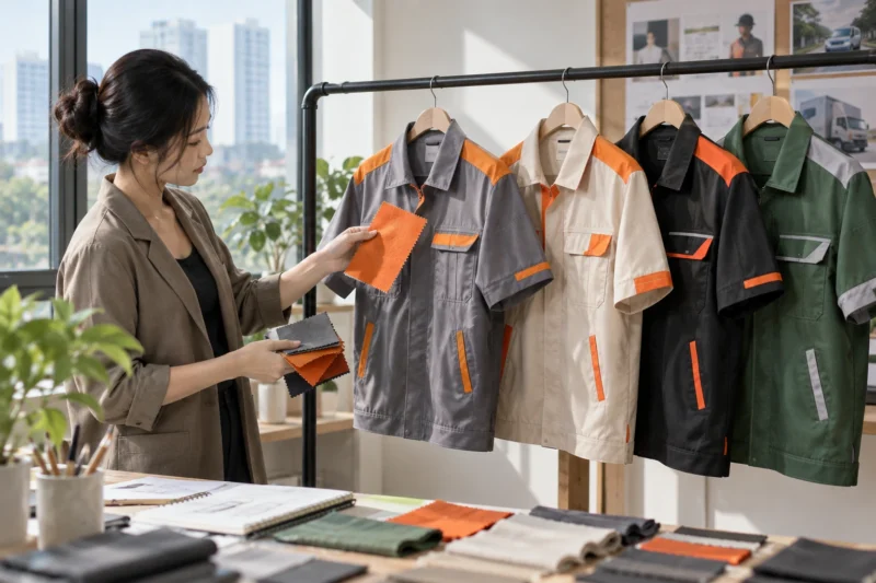 Phối màu đồng phục logistics theo nhận diện thương hiệu