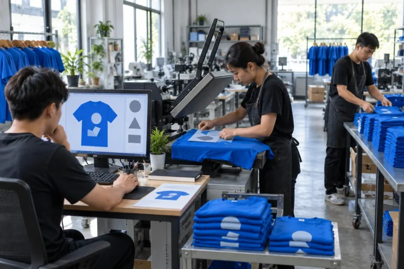 Quy trình in áo thun sự kiện gấp trong 7 bước