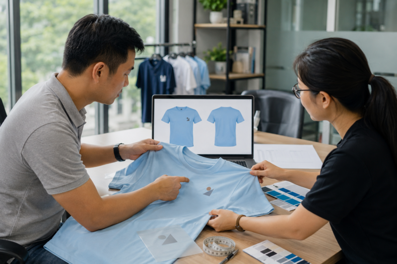 Quy trình in logo áo thun đồng phục
