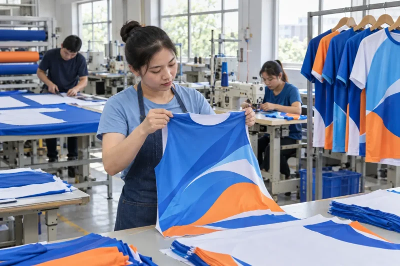 Quy trình may áo chạy bộ in chuyển nhiệt theo yêu cầu
