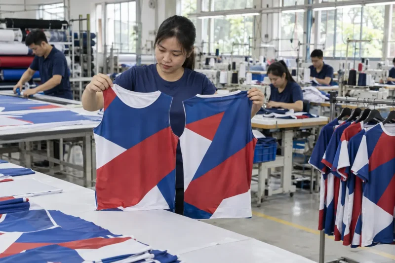 Quy trình may áo sự kiện in chuyển nhiệt theo yêu cầu