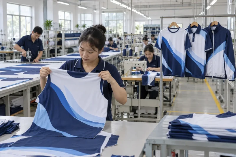 Quy trình may đồng phục công ty in chuyển nhiệt theo yêu cầu