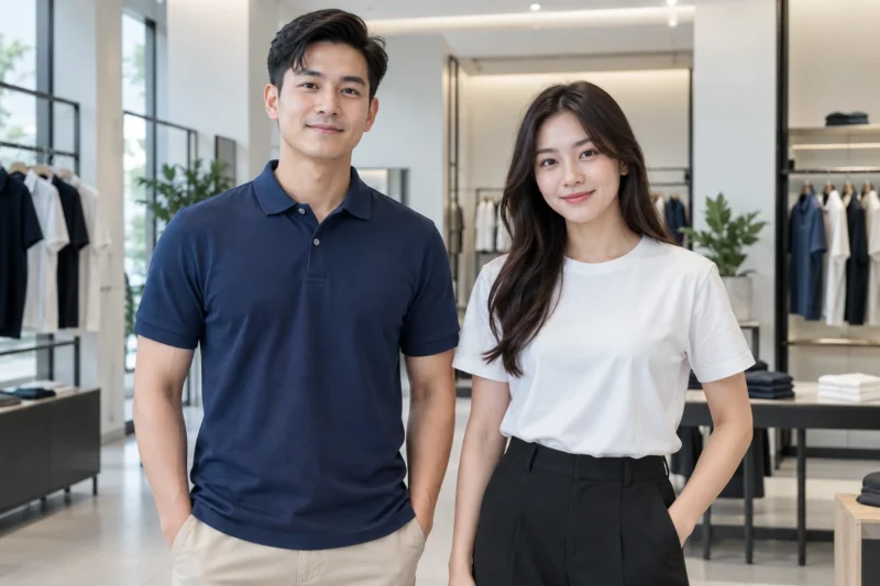 So sánh áo polo và áo cổ tròn đồng phục
