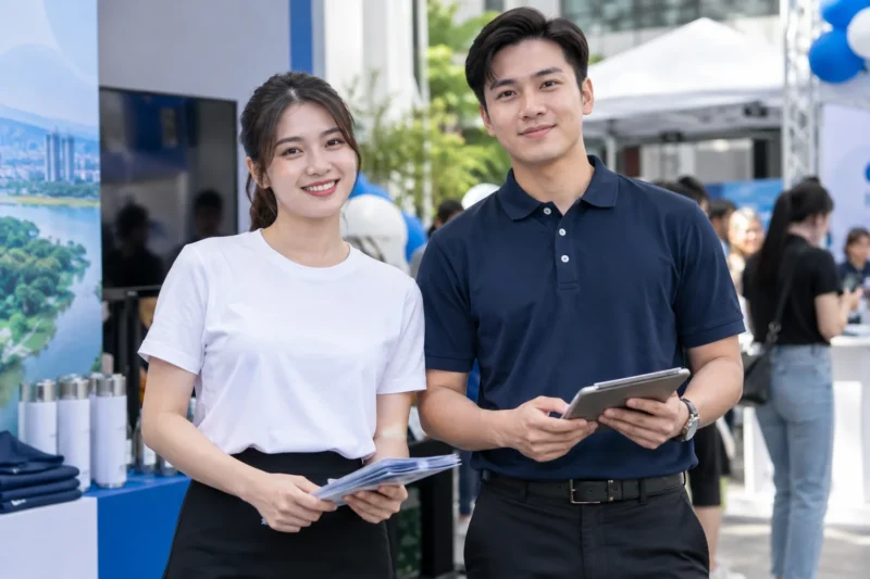 So sánh áo thun cổ tròn và polo dùng cho quảng bá thương hiệu