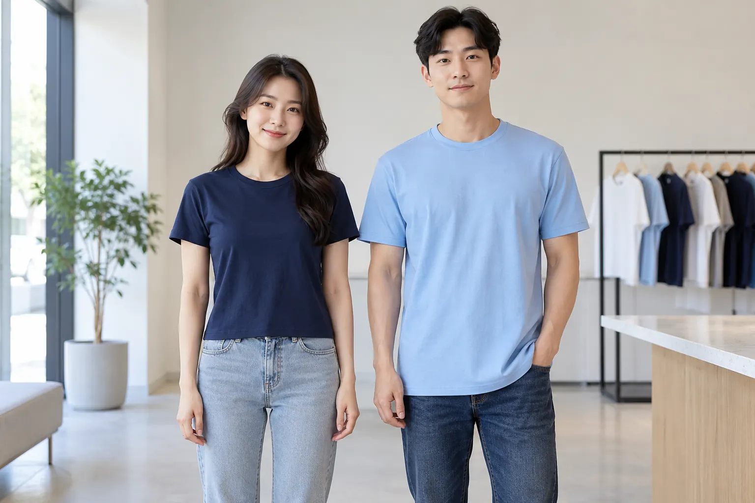 So sánh độ dài hai mẫu áo thun