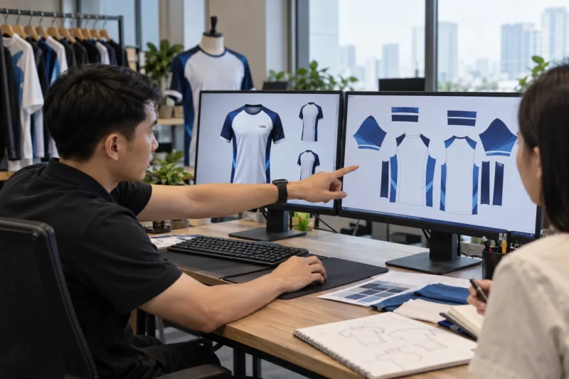 So sánh mockup và file sản xuất áo