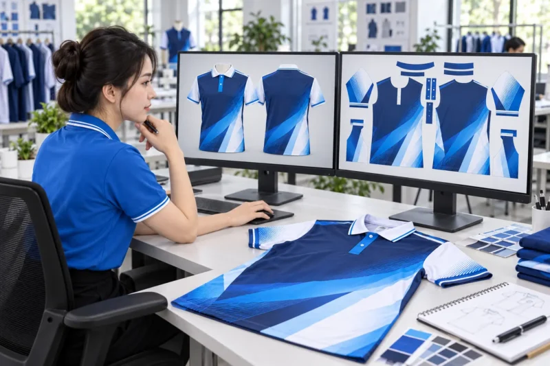 So sánh mockup và file sản xuất áo