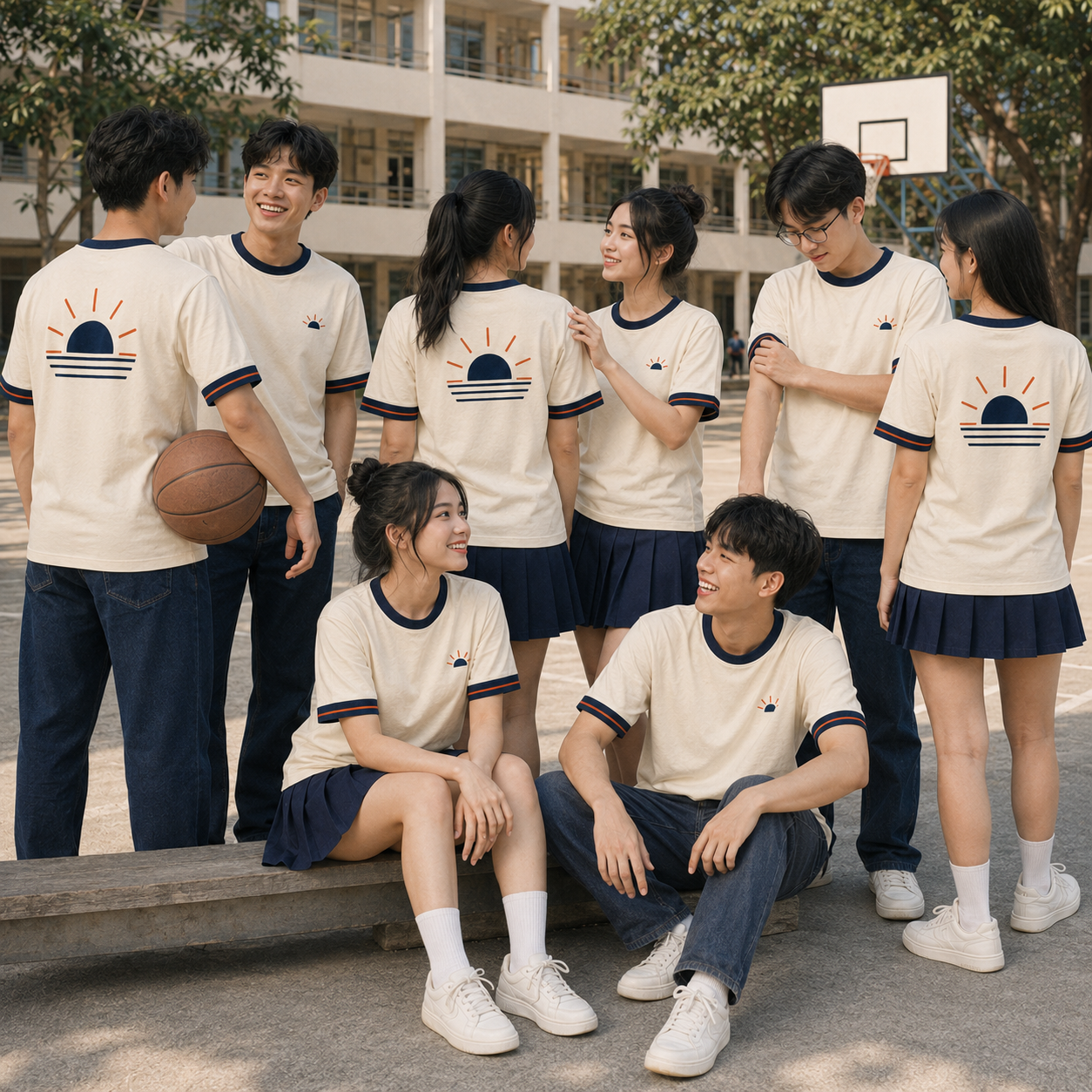 Tập thể Áo lớp Ringer Tee Tập thể Áo lớp Ringer Tee