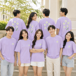 Tập thể mạc Áo lớp màu pastel