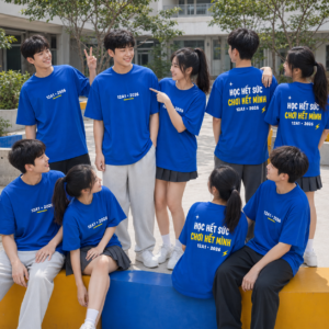 Tập thể mặc Áo lớp slogan