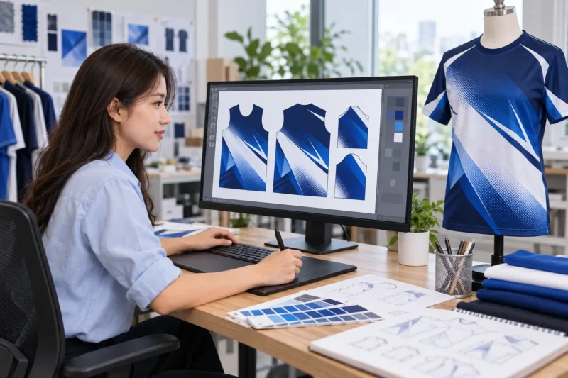 Thiết kế áo theo rập trước khi in và may