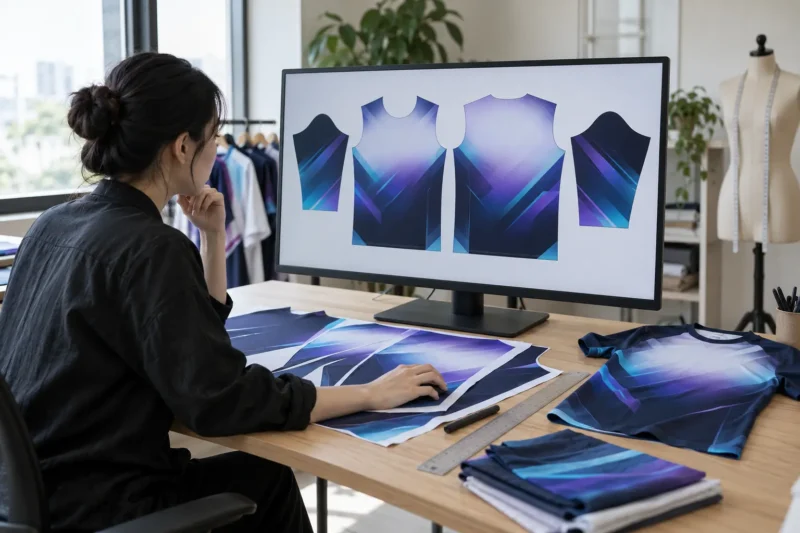 Thiết kế đồng phục CLB in chuyển nhiệt theo rập áo