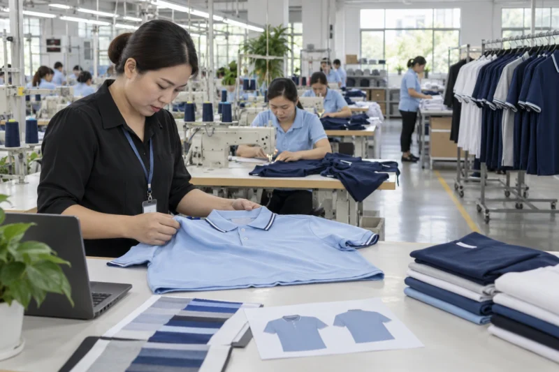 Tiến độ may đồng phục từ duyệt mẫu đến thành phẩm