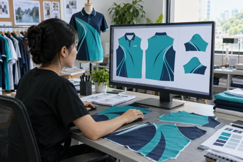 Triển khai thiết kế áo in chuyển nhiệt theo rập