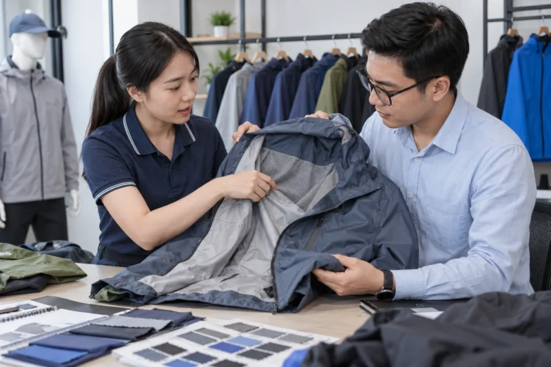 Tư vấn cấu tạo áo khoác gió đồng phục