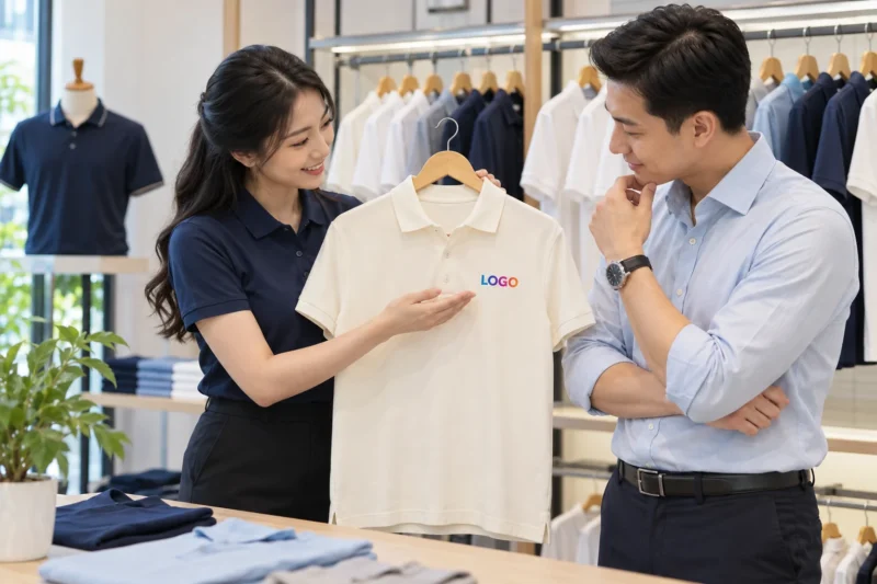 Tư vấn vị trí logo áo thun đồng phục