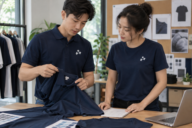 Tư vấn vị trí logo áo thun đồng phục