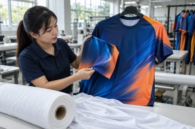 Vải Coolmax in chuyển nhiệt dùng may áo vận động