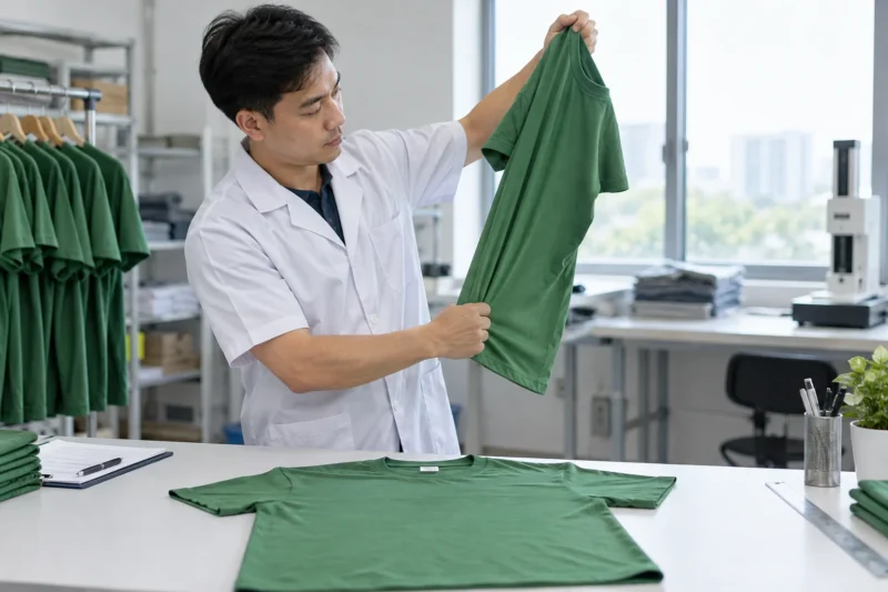 Vải co giãn 4 chiều khi kéo theo chiều dọc