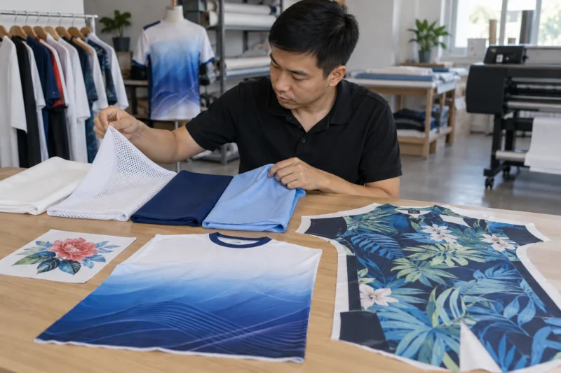 Vải dùng cho các kiểu in chuyển nhiệt trên áo