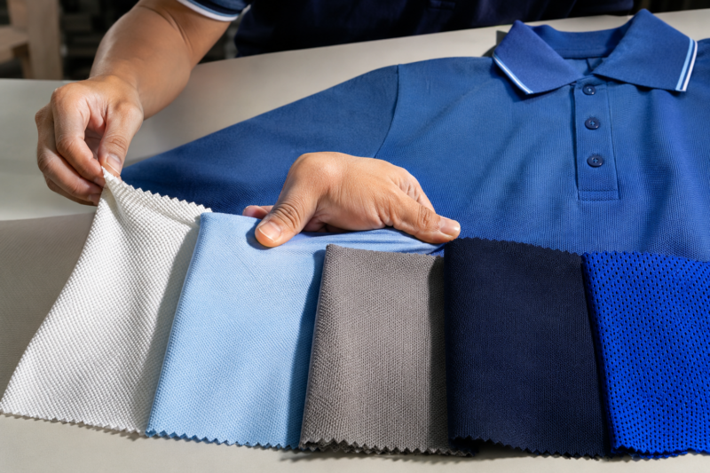 Vải may áo polo đồng phục - vải cá sấu