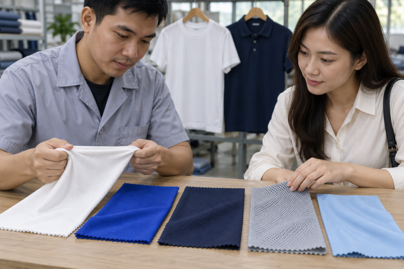 Vải may áo thun đồng phục số lượng ít 1