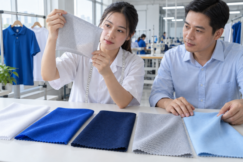 Vải may đồng phục công ty mùa hè
