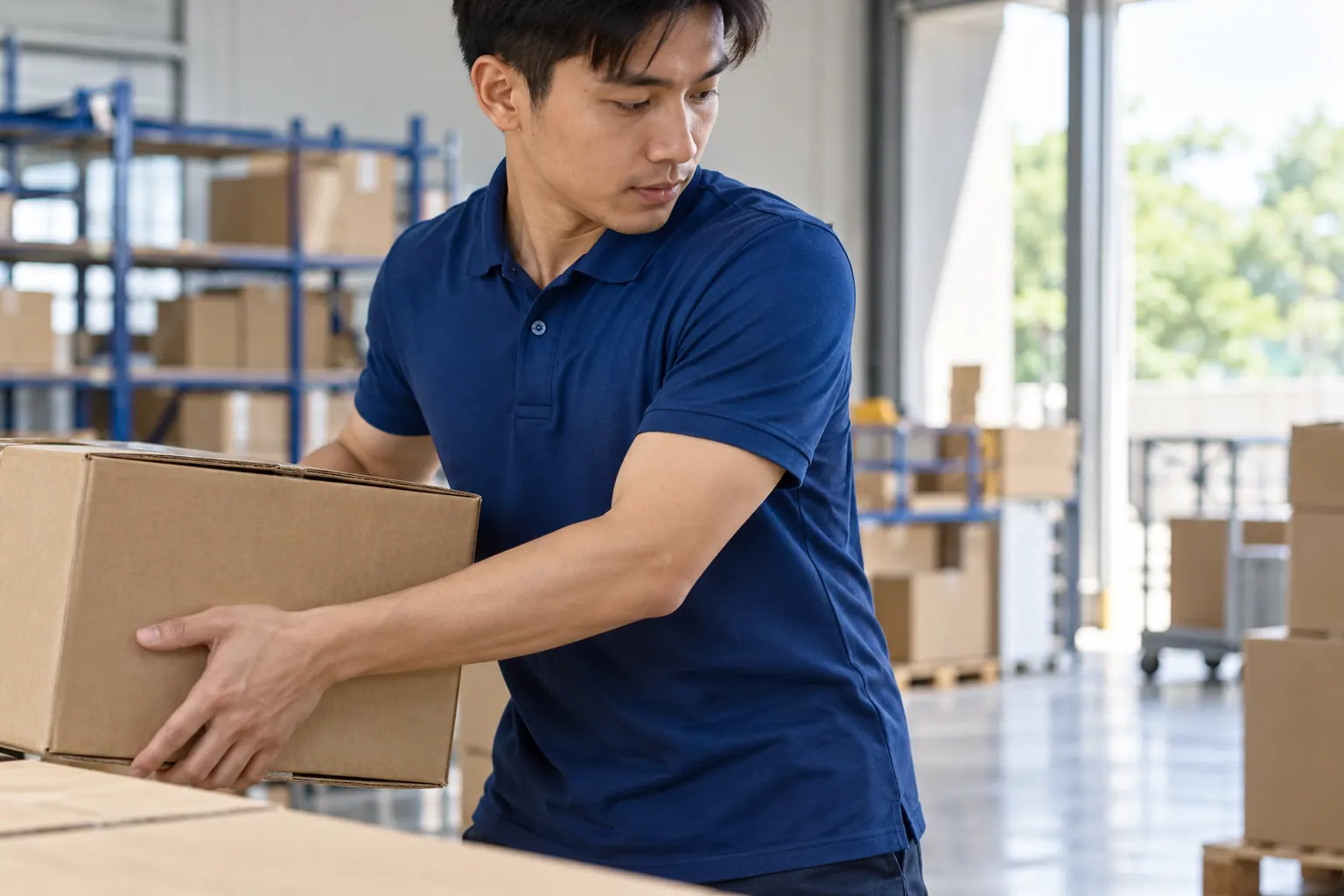 Vị trí áo polo thường bị ma sát khi làm việc